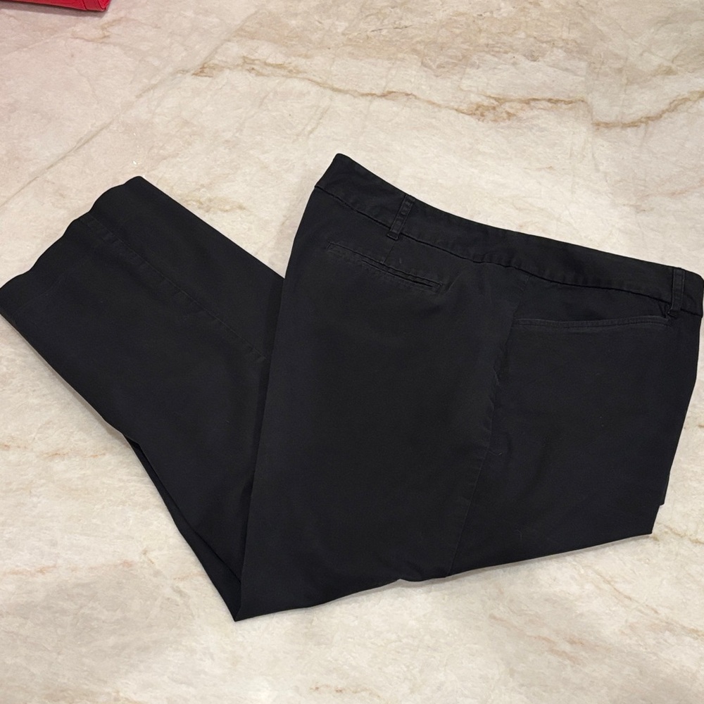 Michael Kors Black Capri Pants Women’s Size 14 Cotton Spandex Stretch Mid Rise